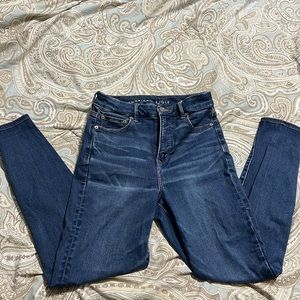 American Eagle Womens Curvy Super Hi-Rise Jegging Jean Medium Wash Size 4S